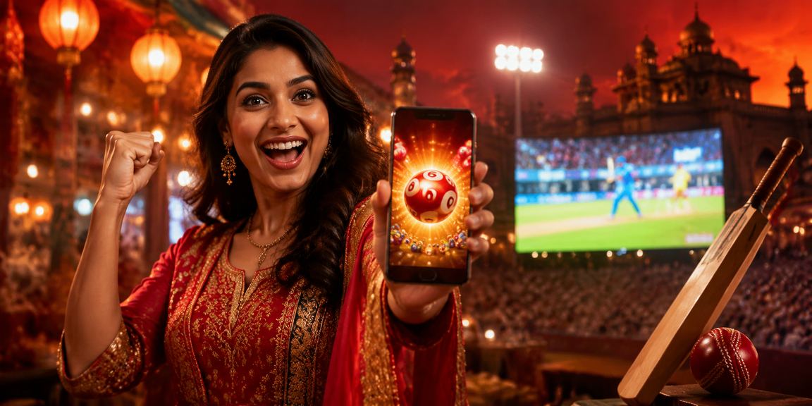 Indian cricket betting scene with vibrant color
