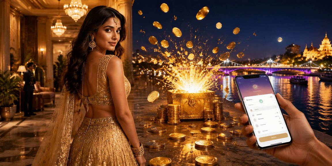 Mobile user playing slots and making payments in Pune city environment